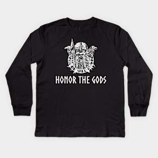 Honor The Gods - Odin Kids Long Sleeve T-Shirt